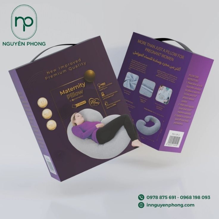 Mẫu hộp giấy đựng gối đẹp